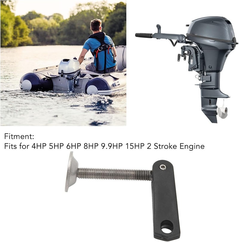 EIMSOAH Outboard Motor Clamp Screw and Handle Assembly, 6E0 43118 00 Clamp Assy Stainless Steel Outboard Motor Accessories Stainless Steel Handle Clamp Screw Bolt for 40HP E40G - Image 3